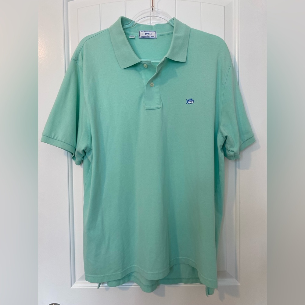 Southern Tide Sea Foam Light Green Skipjack Polo Shirt